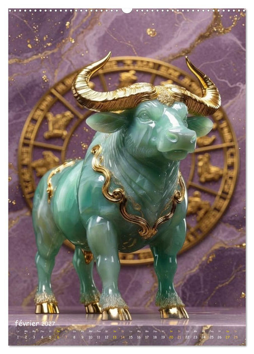 Les douze statuettes de jade (CALVENDO Calendrier mensuel 2027)
