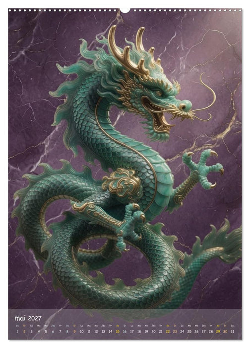 Les douze statuettes de jade (CALVENDO Calendrier mensuel 2027)