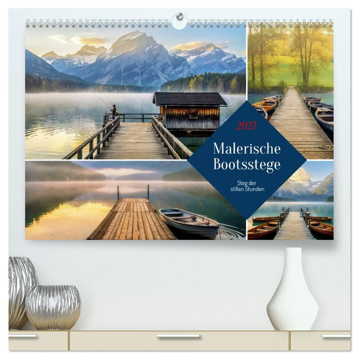 Malerische Bootsstege (CALVENDO Premium Wandkalender 2027)