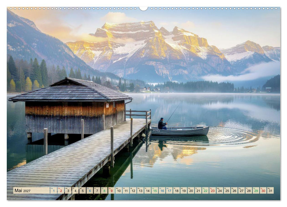 Malerische Bootsstege (CALVENDO Premium Wandkalender 2027)