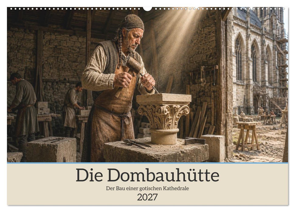 Die Dombauhütte – Der Bau einer gotischen Kathedrale (CALVENDO Wandkalender 2027)