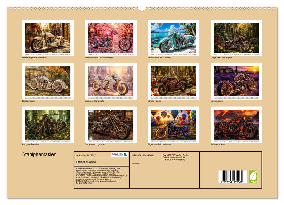 Stahlphantasien (CALVENDO Premium Wandkalender 2027)