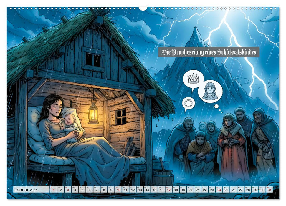 Der Teufel mit den drei goldenen Haaren (CALVENDO Wandkalender 2027)