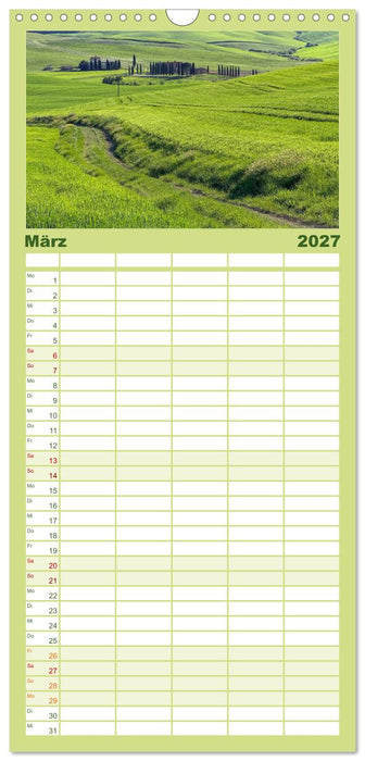 Toskana unvergleichlich (CALVENDO Familienplaner 2027)