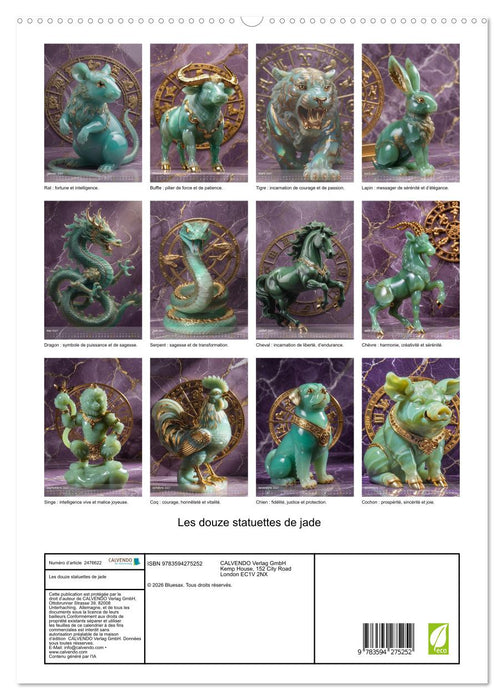 Les douze statuettes de jade (CALVENDO Calendrier supérieur 2027)