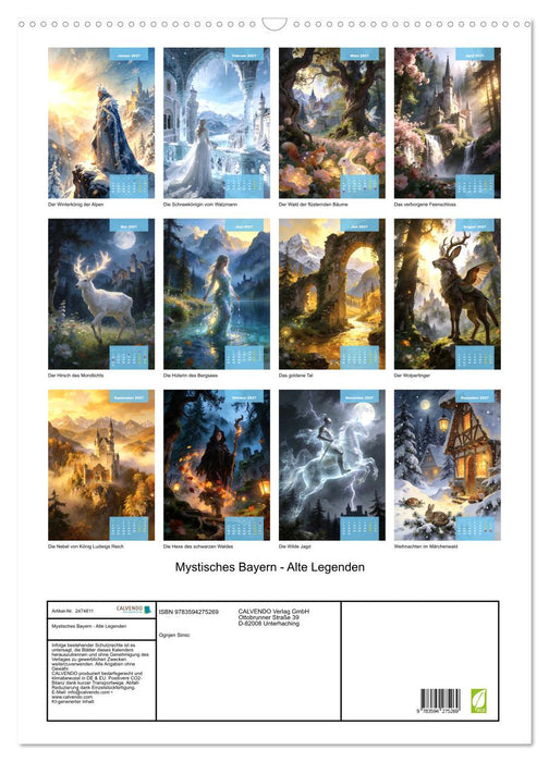 Mystisches Bayern - Alte Legenden (CALVENDO Wandkalender 2027)