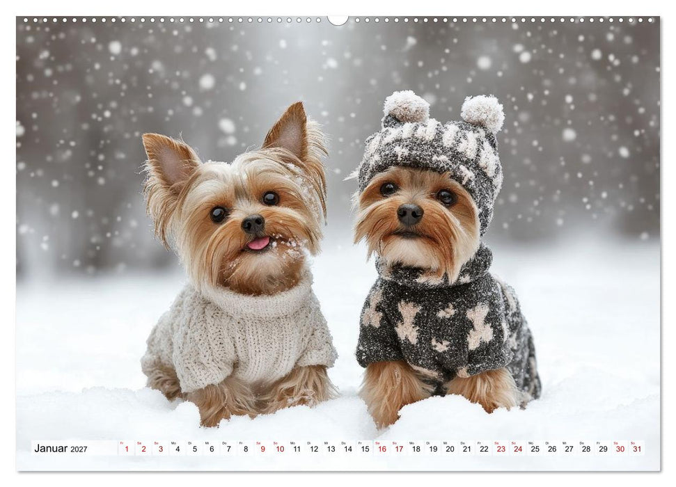 Süße Yorkshire Terrier - Kleine Hunde, große Herzen (CALVENDO Premium Wandkalender 2027)