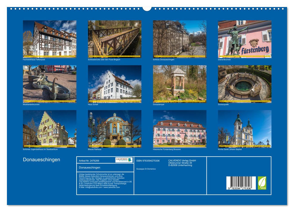 Donaueschingen (CALVENDO Premium Wandkalender 2027)