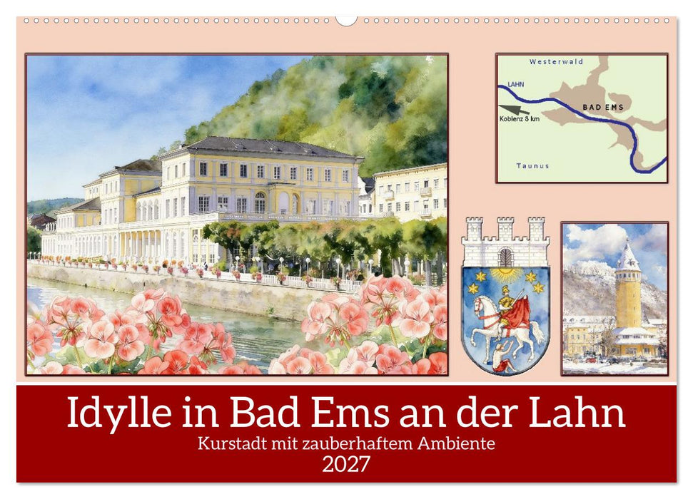 Idylle in Bad Ems an der Lahn (CALVENDO Wandkalender 2027)