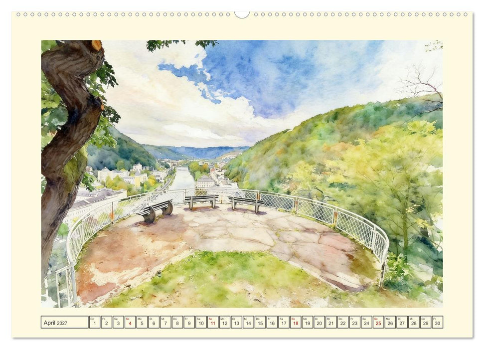 Idylle in Bad Ems an der Lahn (CALVENDO Wandkalender 2027)