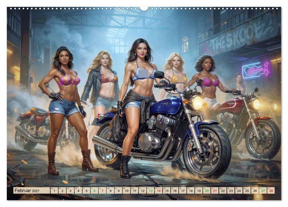 Heiße Girls auf schweren Kisten (CALVENDO Wandkalender 2027)