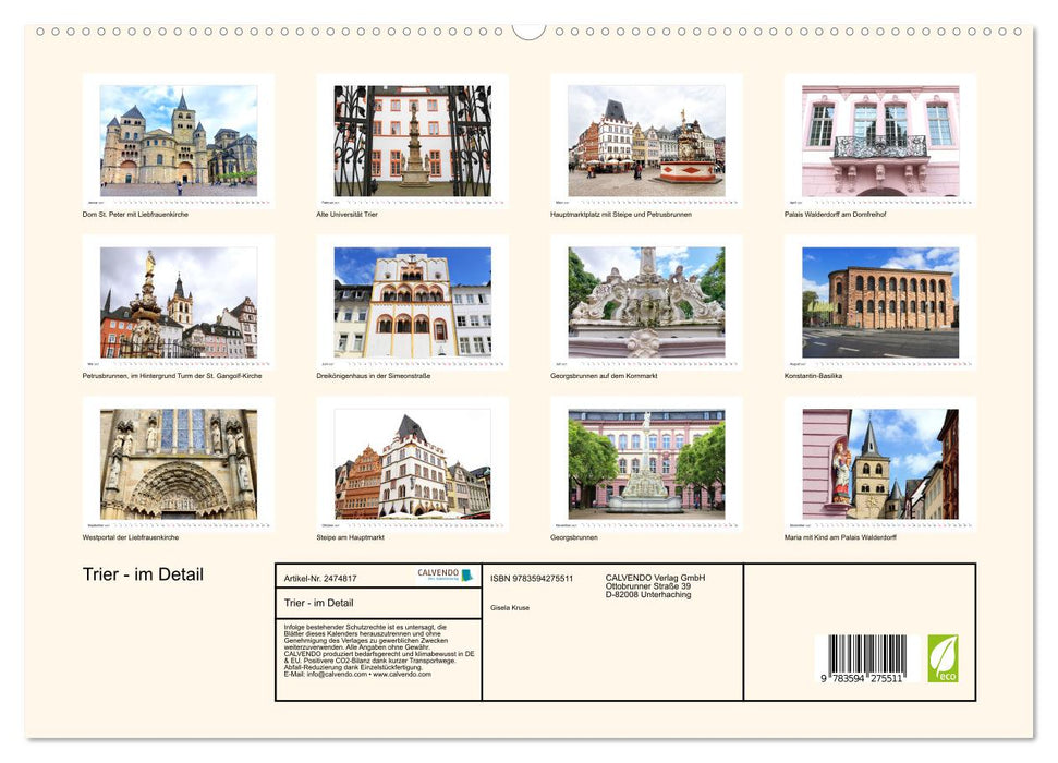 Trier - im Detail (CALVENDO Premium Wandkalender 2027)