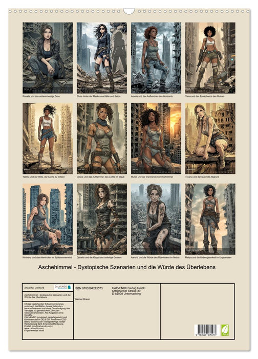 Aschehimmel - Dystopische Szenarien und die Würde des Überlebens (CALVENDO Wandkalender 2027)