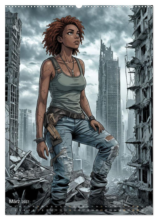 Aschehimmel - Dystopische Szenarien und die Würde des Überlebens (CALVENDO Wandkalender 2027)