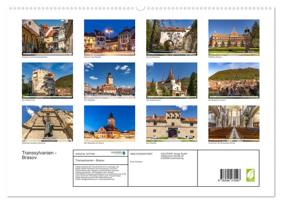 Transsylvanien - Brasov (CALVENDO Premium Wandkalender 2027)