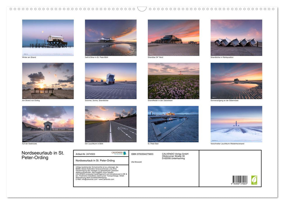 Nordseeurlaub in St. Peter-Ording (CALVENDO Wandkalender 2027)