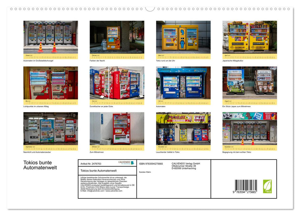 Tokios bunte Automatenwelt (CALVENDO Premium Wandkalender 2027)
