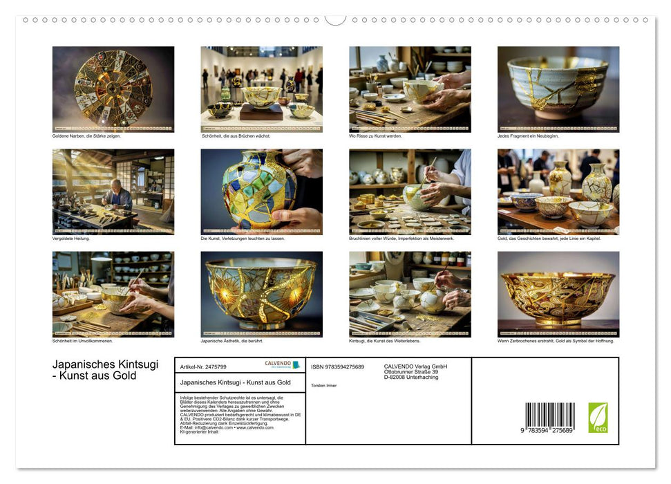 Japanisches Kintsugi - Kunst aus Gold (CALVENDO Premium Wandkalender 2027)