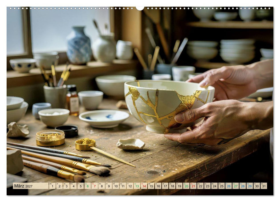 Japanisches Kintsugi - Kunst aus Gold (CALVENDO Premium Wandkalender 2027)