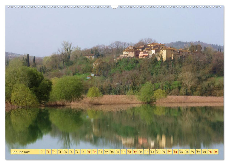Herrliches Arno Tal - Wanderurlaub in der Toskana (CALVENDO Wandkalender 2027)
