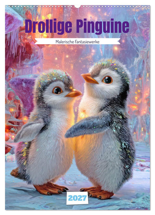 Drollige Pinguine - Malerische Fantasiewerke (CALVENDO Wandkalender 2027)