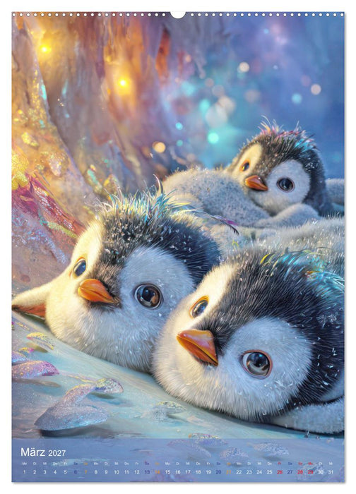Drollige Pinguine - Malerische Fantasiewerke (CALVENDO Wandkalender 2027)