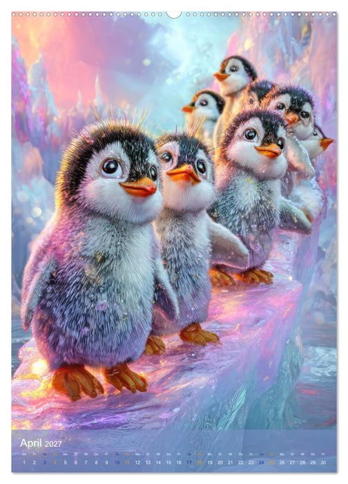 Drollige Pinguine - Malerische Fantasiewerke (CALVENDO Wandkalender 2027)