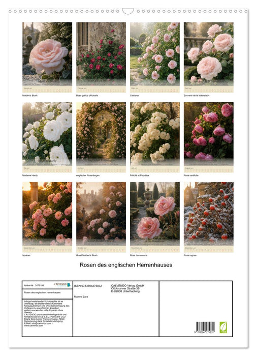 Rosen des englischen Herrenhauses (CALVENDO Wandkalender 2027)
