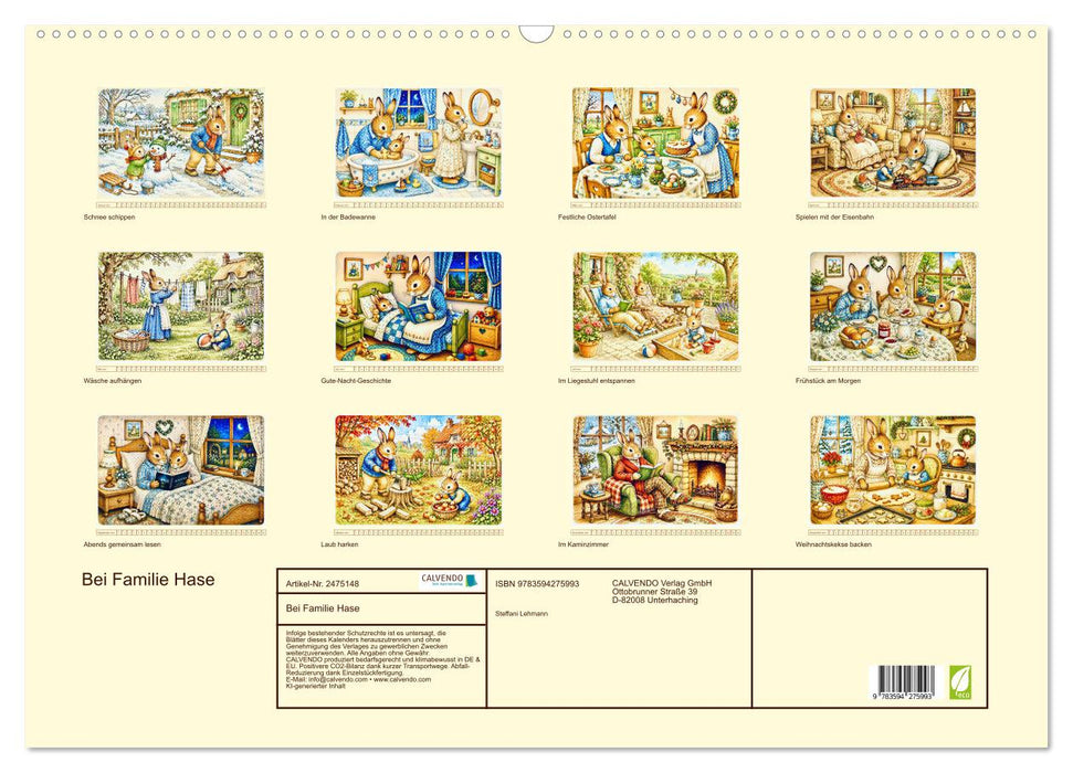 Bei Familie Hase (CALVENDO Wandkalender 2027)
