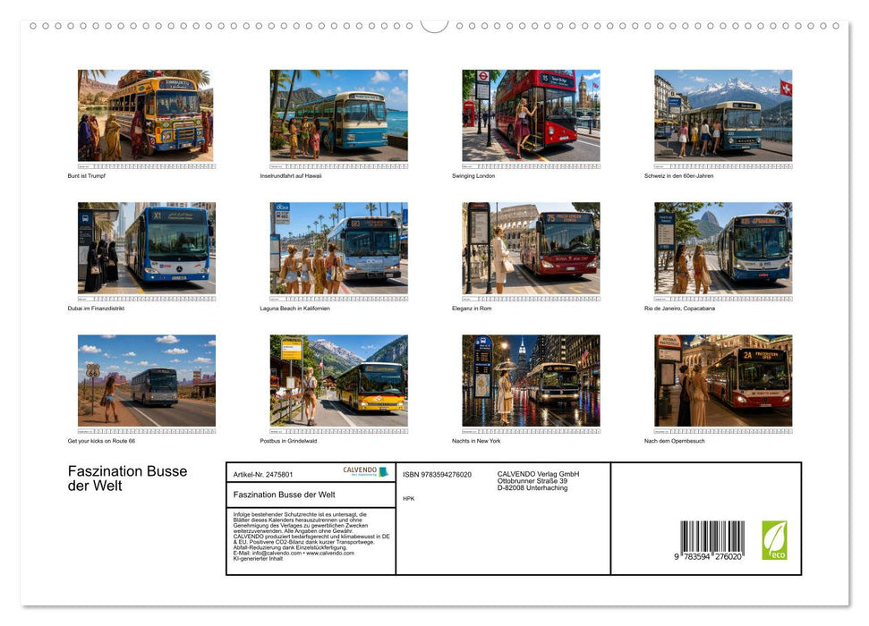 Faszination Busse der Welt (CALVENDO Premium Wandkalender 2027)