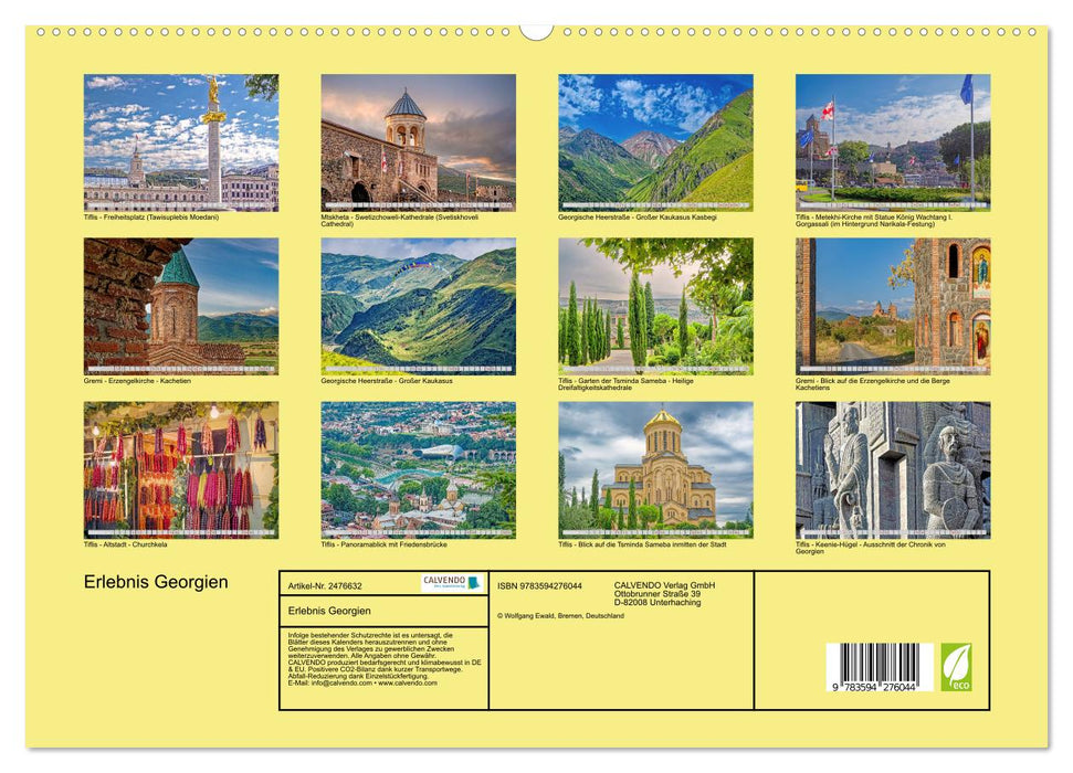 Erlebnis Georgien (CALVENDO Premium Wandkalender 2027)