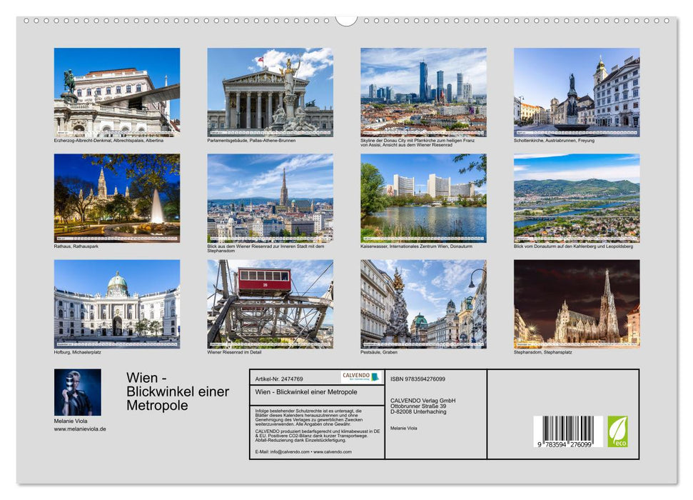 Wien - Blickwinkel einer Metropole (CALVENDO Wandkalender 2027)