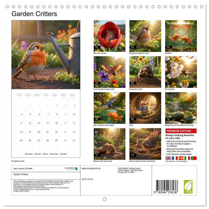 Garden Critters (CALVENDO Monthly Calendar 2027)