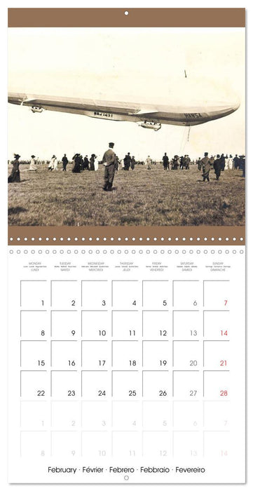 Les dirigeables : Cartes postales anciennes de Zeppelins (CALVENDO Calendrier mensuel 2027)