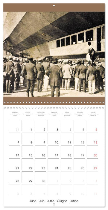 Les dirigeables : Cartes postales anciennes de Zeppelins (CALVENDO Calendrier mensuel 2027)