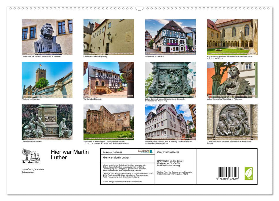Hier war Martin Luther (CALVENDO Wandkalender 2027)
