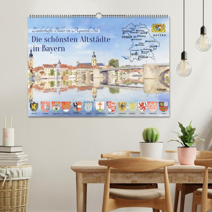 Die schönsten Altstädte in Bayern (CALVENDO Wandkalender 2027)