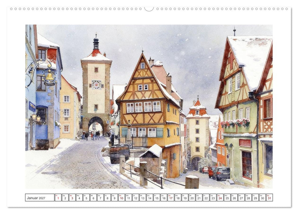 Die schönsten Altstädte in Bayern (CALVENDO Wandkalender 2027)