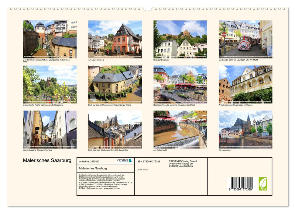 Malerisches Saarburg (CALVENDO Premium Wandkalender 2027)