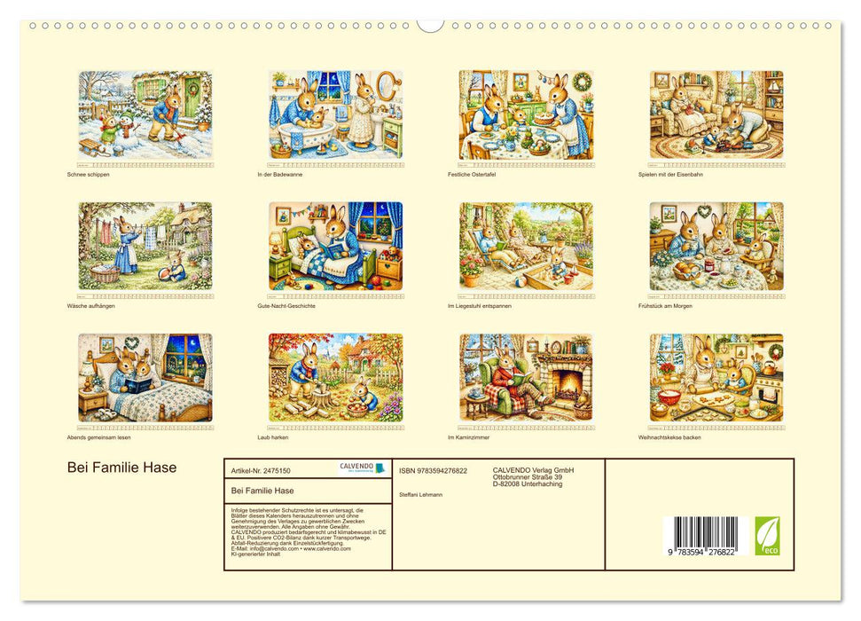 Bei Familie Hase (CALVENDO Premium Wandkalender 2027)