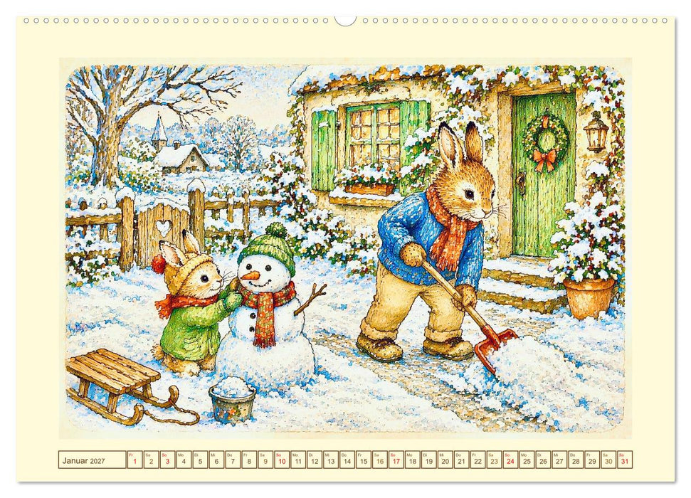 Bei Familie Hase (CALVENDO Premium Wandkalender 2027)