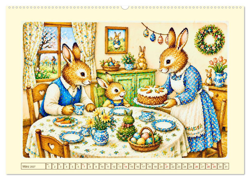 Bei Familie Hase (CALVENDO Premium Wandkalender 2027)