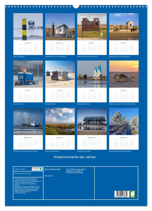 Küstenmomente des Jahres (CALVENDO Wandkalender 2027)