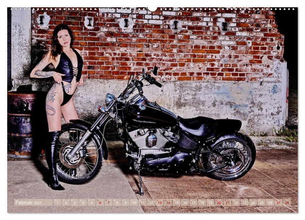 Motorräder und Sexy Girls (CALVENDO Wandkalender 2027)