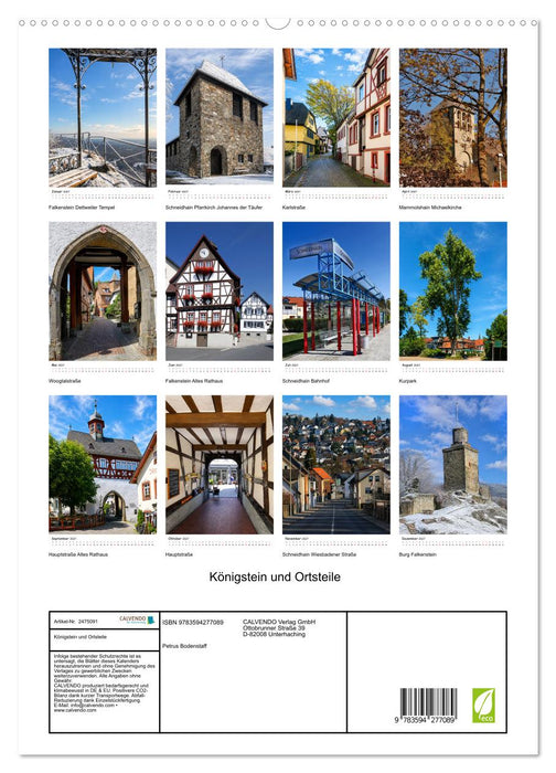 Königstein und Ortsteile (CALVENDO Premium Wandkalender 2027)