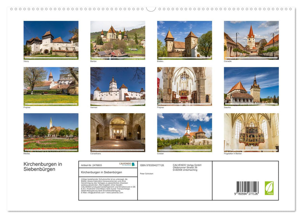 Kirchenburgen in Siebenbürgen (CALVENDO Premium Wandkalender 2027)