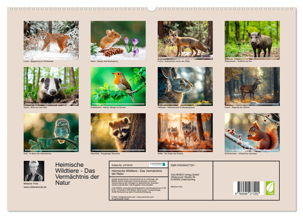 Heimische Wildtiere - Das Vermächtnis der Natur (CALVENDO Premium Wandkalender 2027)