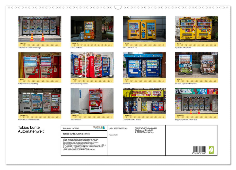 Tokios bunte Automatenwelt (CALVENDO Wandkalender 2027)