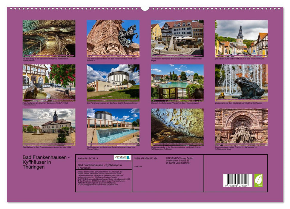 Bad Frankenhausen - Kyffhäuser in Thüringen (CALVENDO Premium Wandkalender 2027)