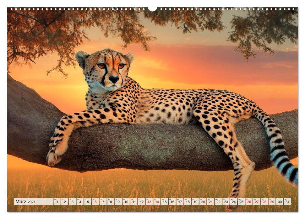 Geparden hautnah erleben (CALVENDO Wandkalender 2027)